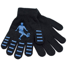 Load image into Gallery viewer, Boys Thermal Magic Gloves w/Football Design (One Size) - Assorted Colours/Designs