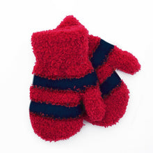 Load image into Gallery viewer, Babies Soft Touch Striped Magic Mittens (One Size) - Assorted Colours