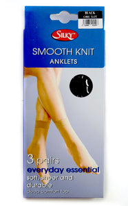 Anklets - Smooth Knit (One Size) - 3prs