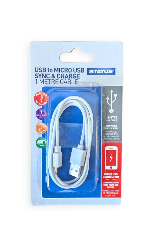 USB to Micro USB Sync & Charge Cable for Android (1m)