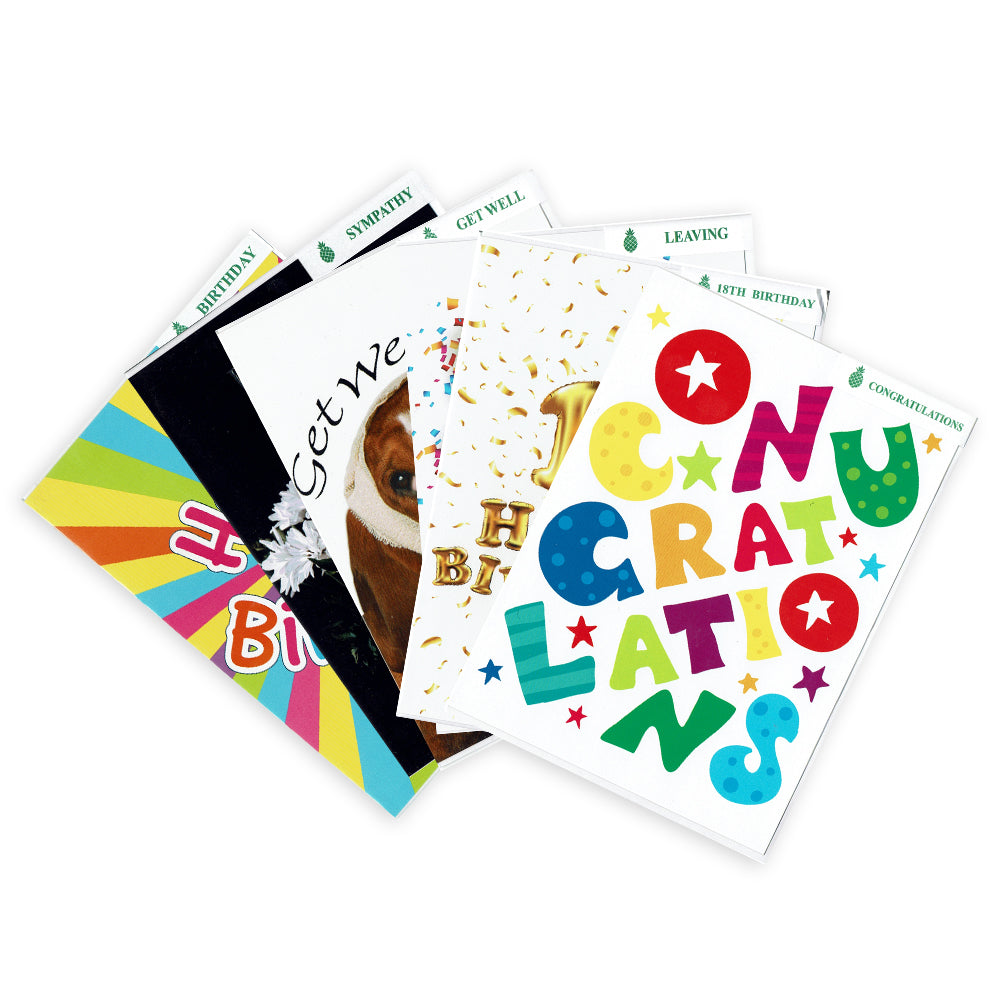 Pack of 192 Greetings Cards in Assorted Designs from all categories UK Wholesale Greetings Cards