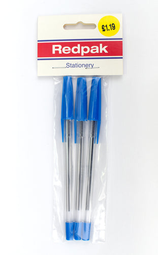 Stick Pens (Blue) UK Wholesale Everyday Essential Products for Newsagents, Market Traders and Other Retailers