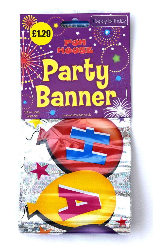 Party Banner with Happy Birthday Design UK Wholesale Birthday Party Products