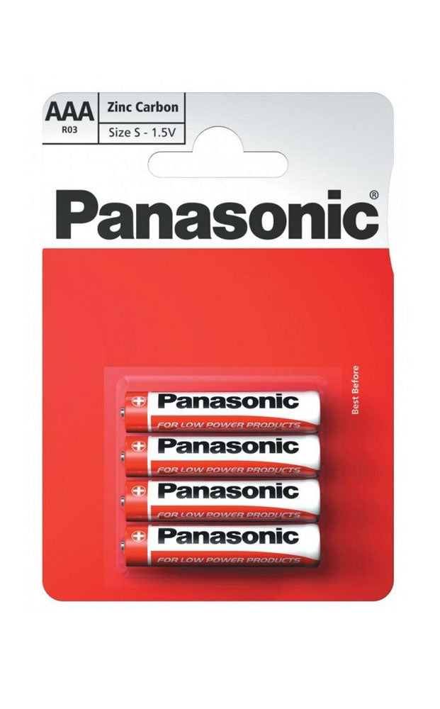 Pack of 12 Panasonic Zinc Carbon AAA Batteries UK Wholesale