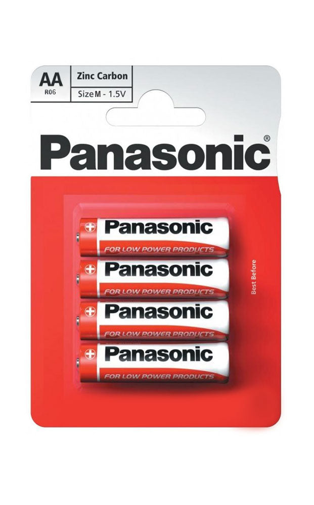 Pack of 12 Panasonic Zinc Carbon AA Batteries UK Wholesale