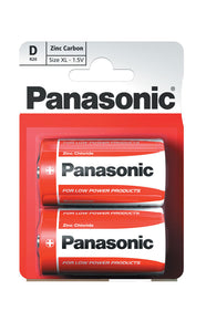 Pack of 12 Panasonic Zinc Carbon D Batteries UK Wholesale