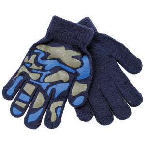 Boys Thermal Magic Camouflage Gripper Gloves (One Size) - Assorted Colours