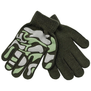Boys Thermal Magic Camouflage Gripper Gloves (One Size) - Assorted Colours