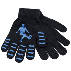 Boys Thermal Magic Gloves w/Football Design (One Size) - Assorted Colours/Designs