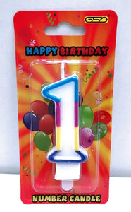 Happy Birthday Number Candles in Display Box