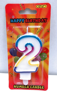 Happy Birthday Number Candles in Display Box