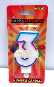 Happy Birthday Number Candles in Display Box