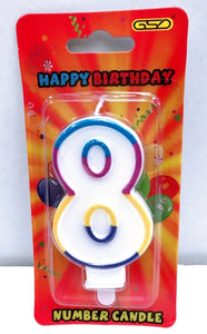 Happy Birthday Number Candles in Display Box
