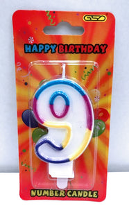 Happy Birthday Number Candles in Display Box