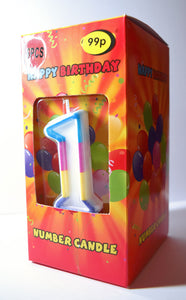 Happy Birthday Number Candles in Display Box