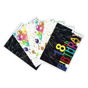 Pack of 12 Birthday Cards for 18th and 21st in Assorted Designs UK Wholesale Greetings Cards