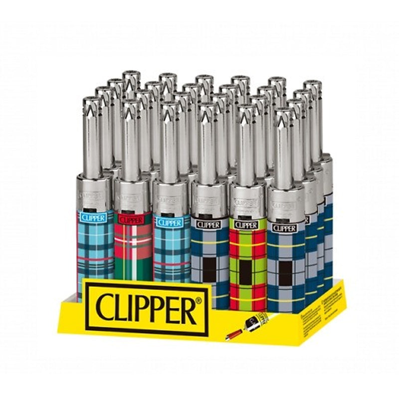 Clipper Lighters (Mini Tubes) in Display Box in Assorted Designs UK Wholesale Smoking Accessories