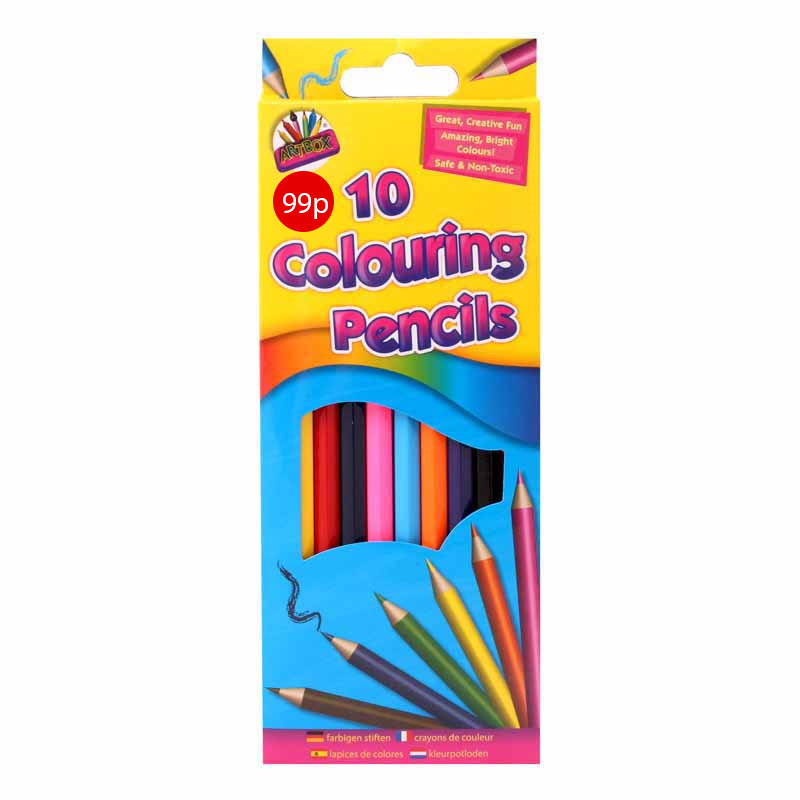 Colouring Pencils - Assorted Colours - 10pcs