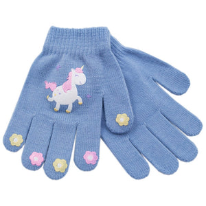 Girls Thermal Magic Gloves with Cute Design (One Size) - Assorted Colours/Designs