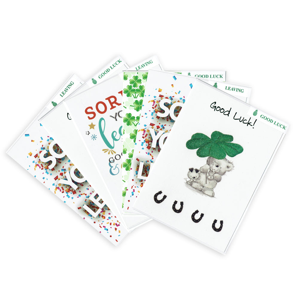 Pack of 12 Good Luck Cards in Assorted Designs UK Wholesale Greetings Cards
