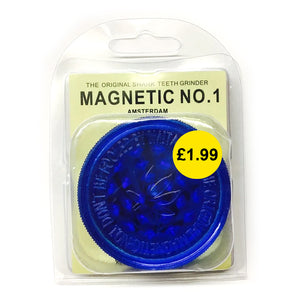 Blue Magnetic No.1 Shark Teeth Grinders by Grass Leaf UK Wholesale Smoking Accessories