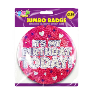 Jumbo Birthday Badges - Assorted Designs