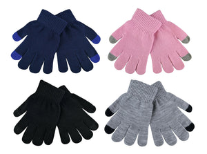 Kids Phone Touch Screen Stretch Gloves (One Size) - Assorted Colours
