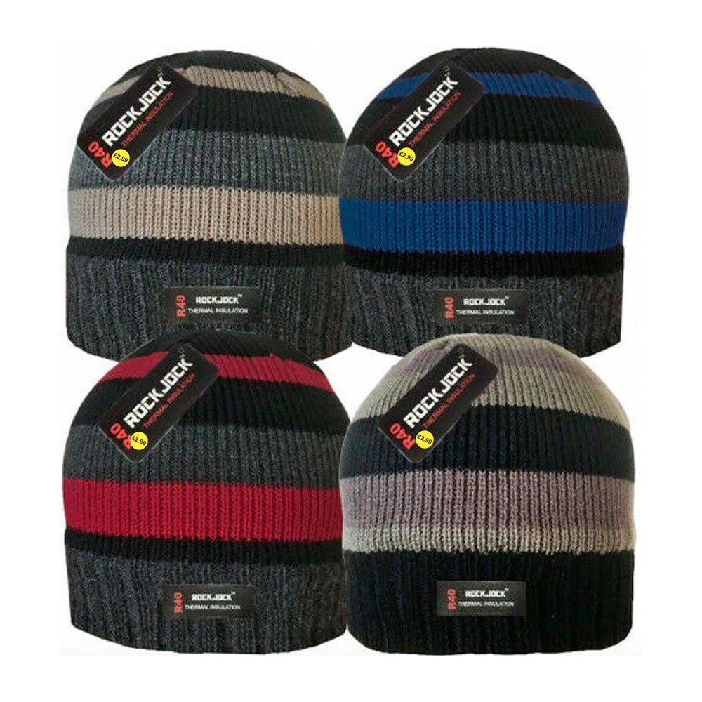 Mens RockJock Acrylic Hats (One Size) - Assorted Colours