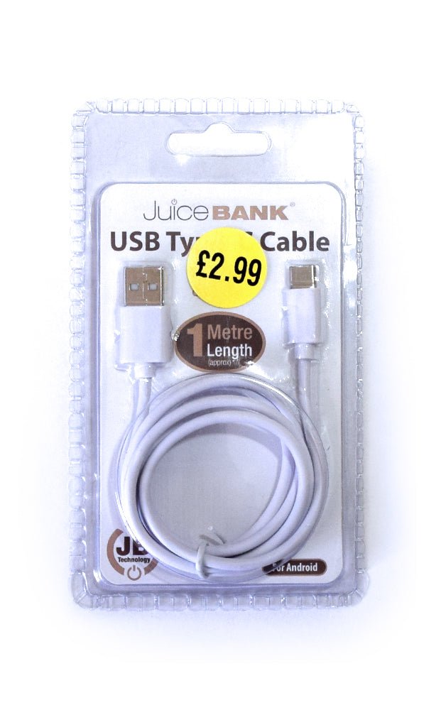 USB Charge & Sync Cable for Android (1m) by Juice Bank UK Wholesale Phone Accessories Electronics