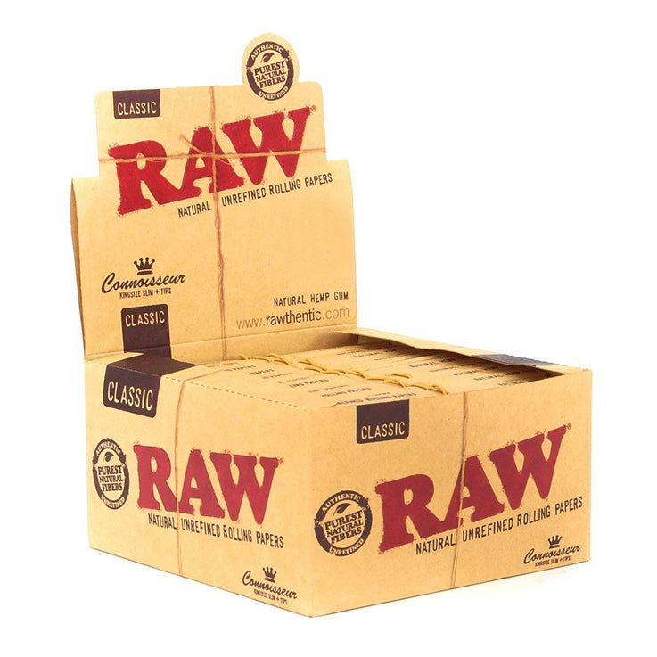 Raw Papers Kingsize Slim + Tips in Display Box