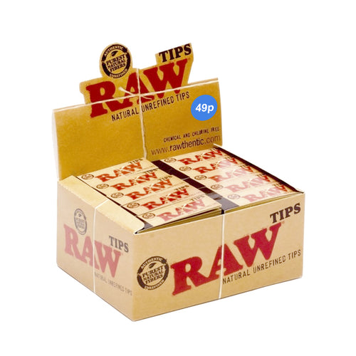 Raw Tips in Display Box UK Wholesale Smoking Accessories