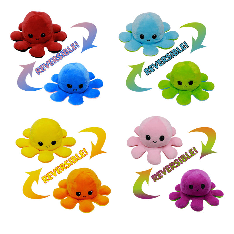 Cuddly Reversable Octopus - Assorted Colours