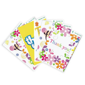 Pack of 12 Thank You Cards in Assorted Designs UK Wholesale Greetings Cards