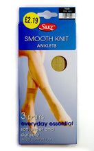 Load image into Gallery viewer, Smooth Knit Anklets by Silky in Nude UK Wholesale Hosiery
