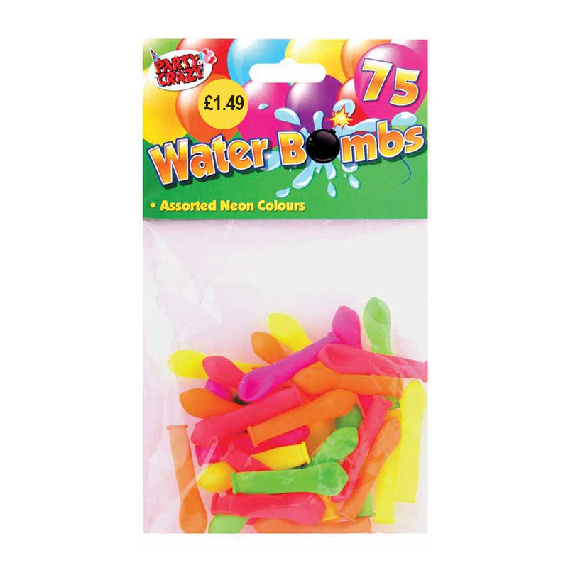 Water Bombs - Assorted Colours - 75pcs